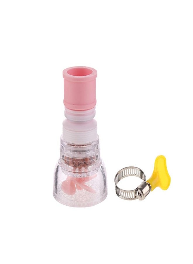 Much Hotter Water Filter Faucet Bathroom Sink - Water Filter for Sink Bathroom Faucet Extender Kitchen Sink Water Filter - 360° Adjustable Shower Head Filter Shower Faucet Handle for Kitchen Accessories (Pink) - Image 1